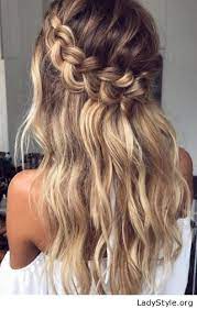Amazing Braid Crown With Curls Ladystyle Braided Hairstyles For Wedding Hair Styles Loose Hairstyles