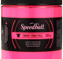 Speedball 004687 Fluorescent Screen Printing Ink, 8 fl. oz., Hot Pink