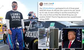 During sunday's race at charlotte motor speedway roval, wallace ran into several issues with fellow. Donald Trump Attacks Nascar Star Bubba Wallace Over Noose Daily Mail Online