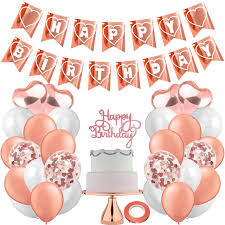 Looking out for some nice birthday gifts for grandma? Ktduo Rose Gold Birthday Decorations Kit For Women Girls Baby Mom Grandma Adults Of All