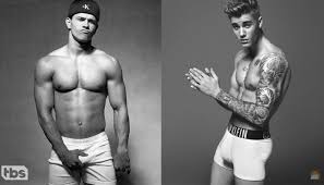 Mark wahlberg is a big movie star now, but back in the day, he was known for his tighty whities. Justin Bieber Sent Mark Wahlberg His Calvin Klein Underwear Ads Video Instyle Com