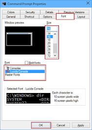 The display panel will come up on the screen. Change Font And Font Size In Windows 10 Command Prompt
