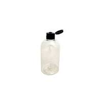 8oz Clear Boston Round Plastic Bottle + 24/410 Flip Top Cap (Included)