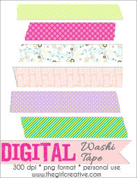 Free Digital Scrapbooking Embellishments Washi Tape The Girl Creative Manualidades Pegatinas Imprimibles Planificador
