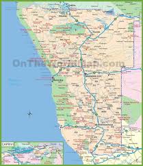 Canoeing in the lower zambezi: Large Detailed Map Of Namibia Namibia Travel Namibia Detailed Map