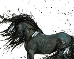 Majestic Friesian 112 By Amylyn Bihrle Horse Tattoo Native American Feather Art Horse Art
