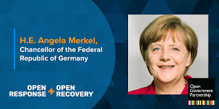 Merkel became the first female chancellor of germany in 2005 and is serving her fourth term. German Chancellor Angela Merkel Addresses The Ogp Virtual Leaders Summit