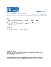 Cable Sizing And Its Effect On Thermal And Ampacity