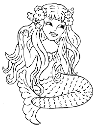 Choose your favorite coloring page and color it in bright colors. Mermaid Printable Coloring Pages Free Coloring Home