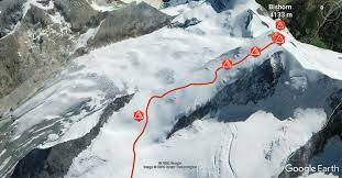 Skiing the 4135 meter bishorn is a classic spring ski tour on one of the alps easier 4000 meter peaks. Bishorn 4153 M