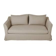 Divano ad angolo sinistro grigio chiné in tessuto 34 posti vendo divano letto a una piazza e mezza con copri divano stampa union jack e due cuscini comprato da maison du monde ottime condizioni. Divano Letto 2 Posti In Lino Beige Corda Anaelle Maisons Du Monde