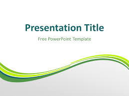 What's the best background for a powerpoint slide? Green Wave Powerpoint Template Presentationgo