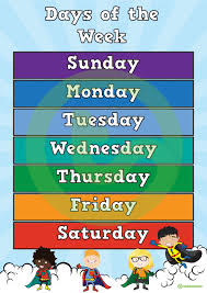 Learning about different languages and communication? Days Of The Week Poster Superhero Theme Teaching Resource Days Of The Week Poster Days Of The Week Activities Teaching
