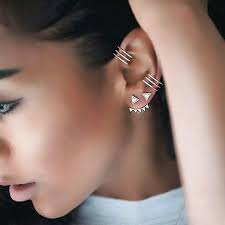 Earclips earrings women pierced get ear cuff party earcuffs for women ladies le. 12 Ways To Wear Ear Cuffs