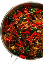 Made with creamy peanut butter and all the asian spices for maximum flavorful comfort food. Japchae Korean Noodle Stir Fry Gimme Some Oven