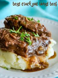 In a small bowl mix cream of mushroom soup, ketchup, worcestershire sauce and water. Best Ever Crock Pot Roast Beef Makes It S Own Gravy Creations By Kara