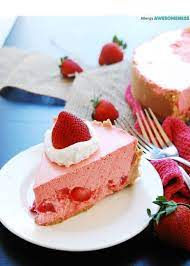 Allergy-friendly No Bake Strawberry Jello Pie Recipe Jello Pie Dairy Free Dessert Healthy Strawberry Dessert