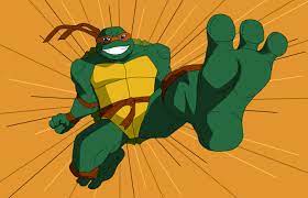 TMNT - Michelangelo big feet kick by KMJ91 -- Fur Affinity [dot] net