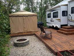 Pin By Veronica Drane On Camping Tips Tent Camping Camping Trailer Campsite Decorating