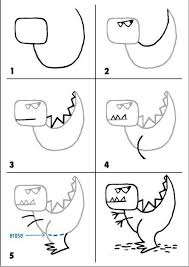 Desenhos Faceis De Desenhar Passo A Passo Mamae Tagarela Dinosaur Drawing Drawing For Kids Easy Drawings