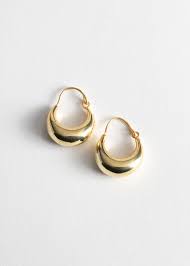 Droplet Hoop Earrings Gold Hoop Earrings Diamond Earrings Studs Gold Earrings