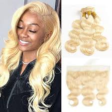 59 ($7.62/ounce) get it as soon as mon, aug 9. Amazon Com Fabeauty 613 Blonde Human Hair 3 Bundles With Frontal Brazilian Body Wave With Baby Hair Frontal 100 Ear To Ear Virgin Human Hair Weave With Lace Frontal 28 30 20 613 Bunldes With Frontal Beauty