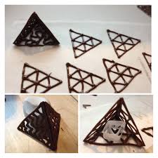 Chocolate Fortune Pyramids Chocolate Garnishes Chocolate Chocolate Candy Recipes