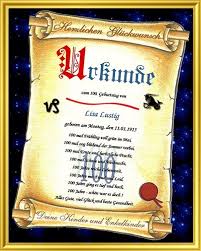 100 Geburtstag Die Chronik Urkunde Als Geschenk