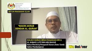 Maybe you would like to learn more about one of these? Siri 12 Kuliah Harian Ibrah Ramadan Khair Padni Spi Jpn Perak Youtube