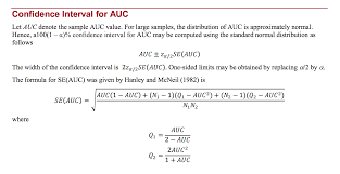 How To Calculate 95 Confidence Interval For Auc From Confusion Matrix Stack Overflow