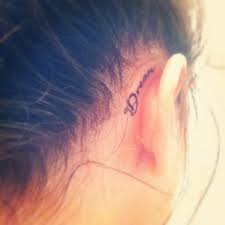 Behind Ear Tattoo On Tumblr Behind Ear Tattoos Tattoos Behind Ear Behind Ear Tattoo