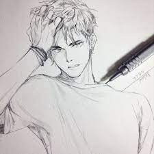 Once you've finished drawing your hot guy, you can erase any extra lines you may have added while sketching and color him in, if you want. Hot Anime Boy Drawing Easy Novocom Top