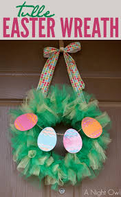 They are easy to make and super fluffy! Tulle Easter Wreath A Night Owl Blog