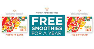 Tropical smoothie cafe will be offering a surprise in the tropical smoothie app on june 21st!! Free Smoothies For A Year Tropical Smoothie Cafe Gift Cards Are Up For Grabs Only The Fastest Will Score Mwfreebies