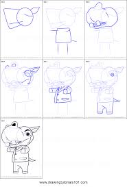 How To Draw Hippeux From Animal Crossing Printable Drawing Sheet By Drawingtutorials101 Com Animal Crossing Drawing Sheet Drawings