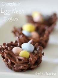 No Bake Chocolate Egg Nest Cookies Dessert Paques Recette Dessert Chocolat Paques