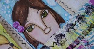 PaperArtsy: Face: Month 3 {with Eclectica³ Darcy and Sara Stamps by Clare  Lloyd}