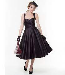 1950 S Retro Plus Size Dresses Cocktail To Swing Dresses Black Sweetheart Dress Unique Vintage Prom Dress Prom Dresses Vintage