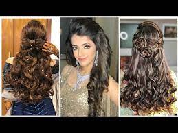 It might be a bit tough to pick the right hairstyle for your reception that would not outshine your wedding day hairstyle , but make you look stunningly beautiful at the same time. 100 Beautiful Open Hairstyles With Lehenga Indian Wedding Hairstyle Ideas 2019 Lehenga Hairstyles Youtube