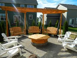 Swings around fire pit plans. Diy Pergola With Swings And Fire Pit Novocom Top