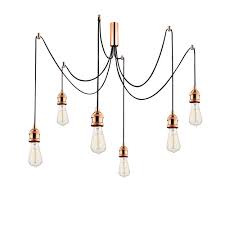 Hanging Lamp Kabluni Copper 6 X E 27 Without Bulb Opv 892opv1804