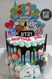 Indonesian dub miniforce s1 ep 06 mini force bayi. Bt21 Versi Kartun Bts Kpop Topper Cake Birthday Hiasan Kue Ulang Tahun Shopee Indonesia