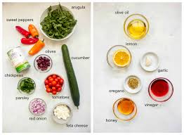 Greek Chickpea Salad Two Easy Steps Little Broken