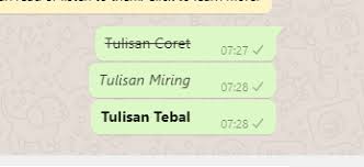 Cara membuat huruf tebal di wa. Cara Membuat Tulisan Coret Di Wa Tanpa Aplikasi Satutitiknol Com