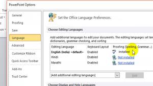 How To Change Language In Microsoft Powerpoint Youtube