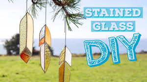 Faux stained glass with acrylic paint and glue. Stained Glass For Beginners 3 Feathers Youtube