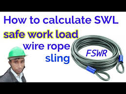 How To Calculate Safe Working Load Of Wire Rope Slings Swl Of Wire Rope Safety Mgmt Study