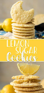 These Lemon Sugar Cookies Are Bursting With Sweet Tart Flavor And Perfect For Spring Cris Lemon Cookies Recipes Lemon Sugar Cookies Recipe Lemon Sugar Cookies