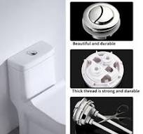 2 Piezas Pulsador Cisterna Universal 40mm, Botón Pulsador de Inodoro WC de  Doble Descarga, Botón de Reemplazo para Tanque de Inodoro Pulsado Cisterna  ...