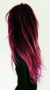 Long Dark Hair With Hot Pink Tips Trendy Hair Color Hair Color Pink Hair Styles